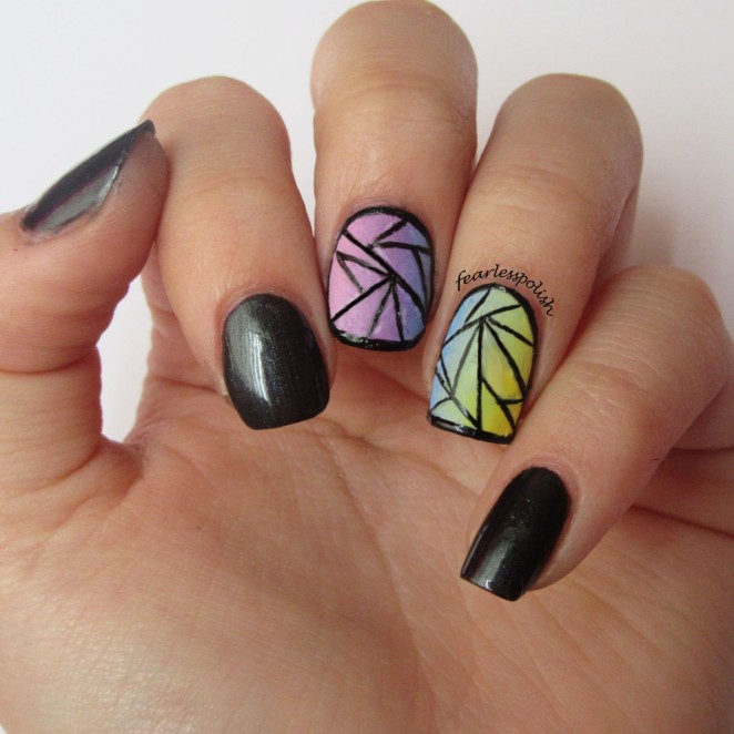 Gradient geometric nails